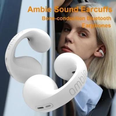 Ambie Sound Earcuffs – Open-Ear Bluetooth Earbuds with Mic, 6Hr Playtime, Clip-On Design