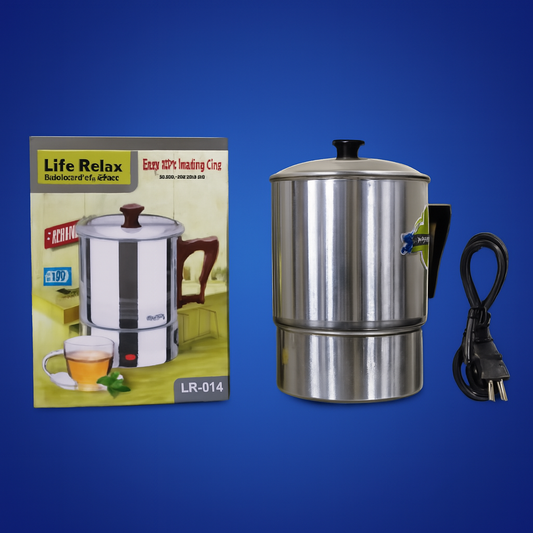 Life Relax 1.0L Electric Kettle – Stainless Steel, 350W Portable Boiler