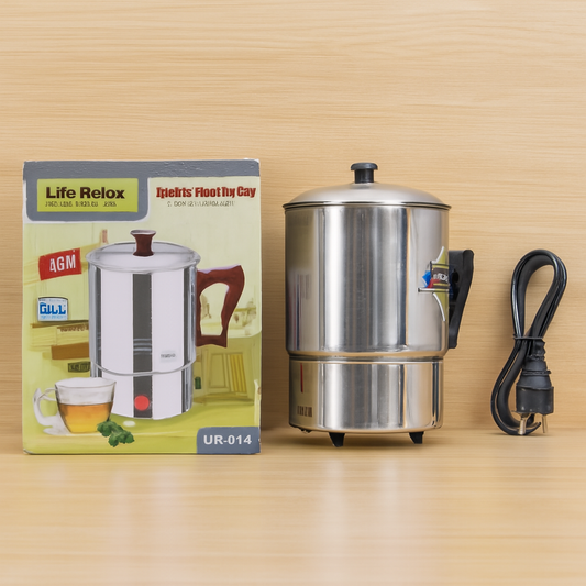 Life Relax 1.0L Electric Kettle – Stainless Steel, 350W Portable Boiler