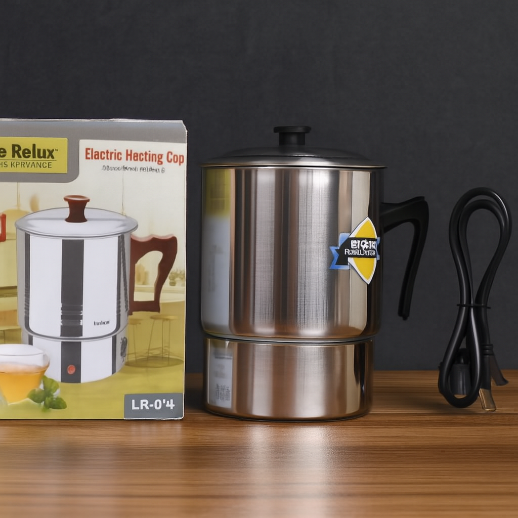 Life Relax 1.0L Electric Kettle – Stainless Steel, 350W Portable Boiler