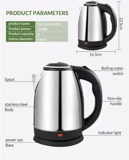 1.8L Stainless Steel Electric Kettle – 1500W Fast Boil