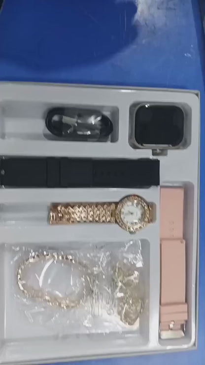 A58 Plus Smart Watch and Jewellery Combo
