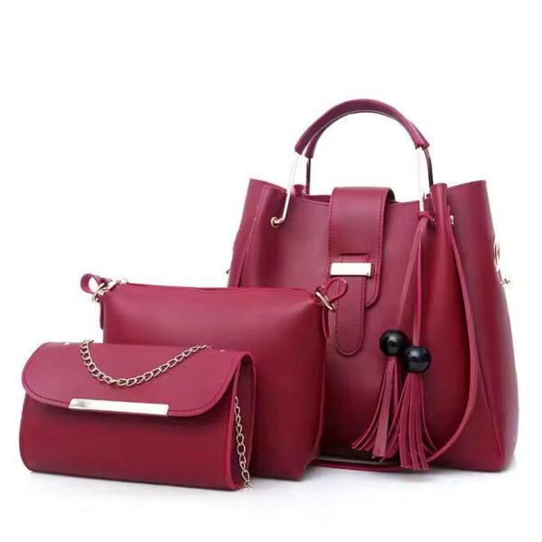 3 Piece women leather bag - Image 2