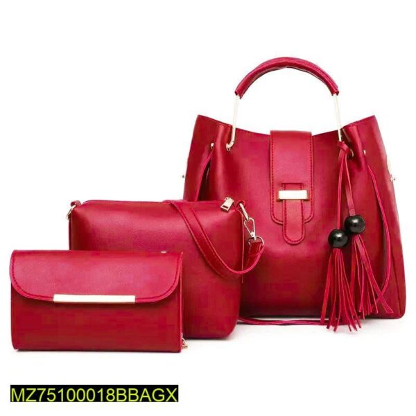 3 Piece women leather bag - Image 3
